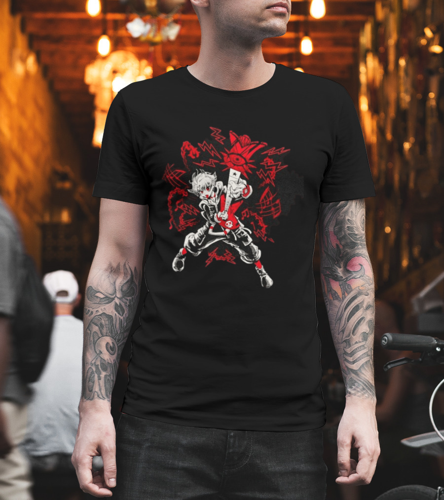 Neku Sakuraba The World Ends With You Gachi Red And Black Dynamic T-Shirt