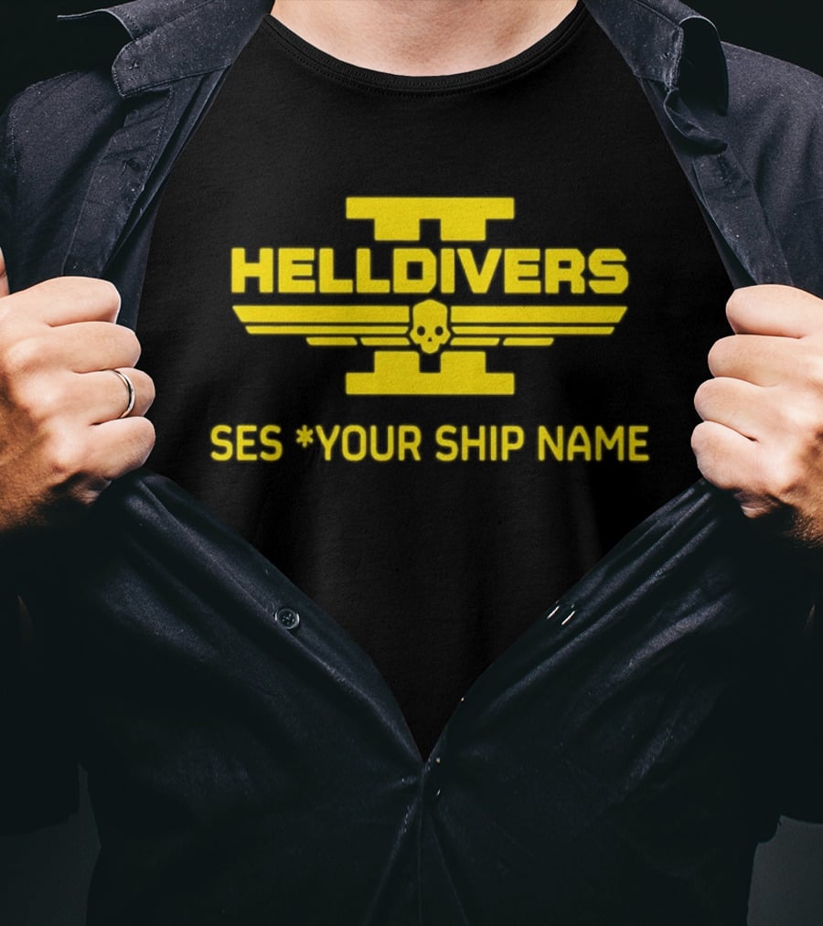 Helldivers II Customized SES Your Ship Name T-Shirt