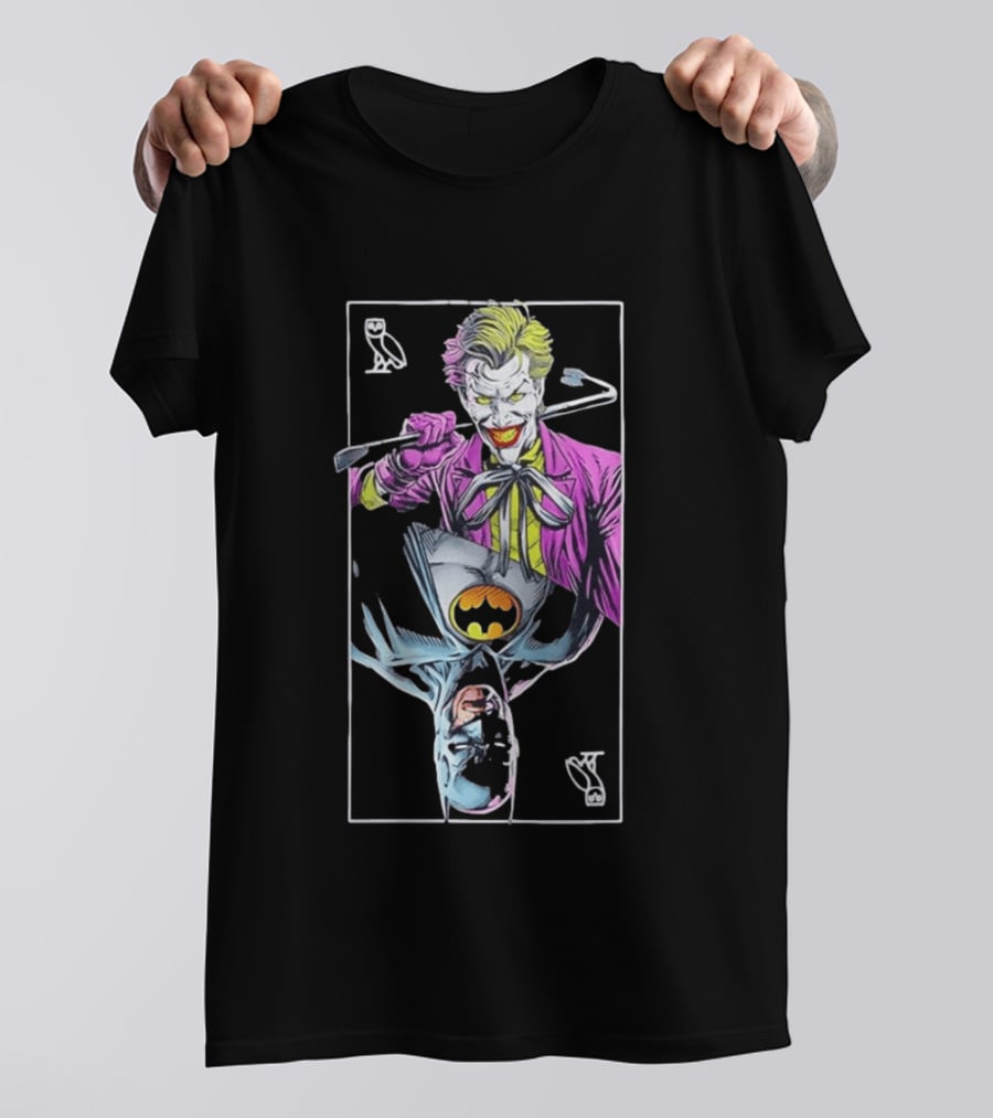 OVO Joker And Batman Playing Card Owl T-Shirt