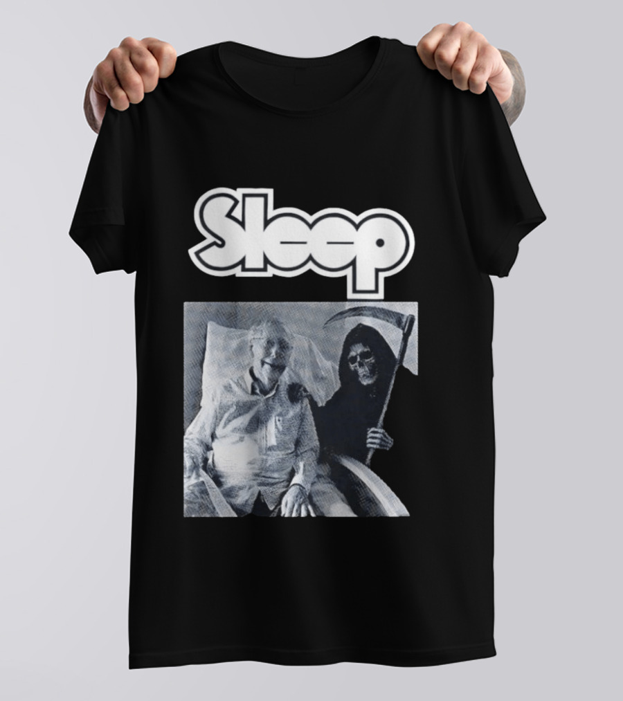 United Snakes Grim Reaper Holding Scythe Sleep Elderly Man In Hospital Room T-Shirt