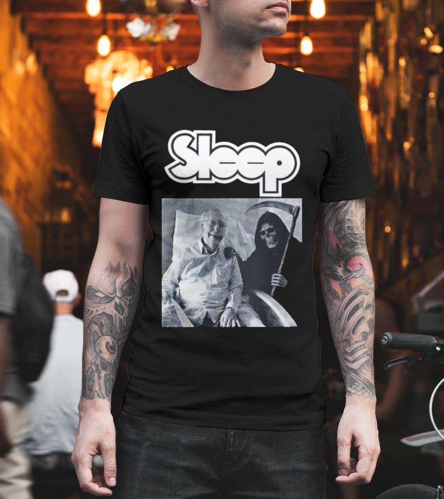 United Snakes Grim Reaper Holding Scythe Sleep Elderly Man In Hospital Room T-Shirt