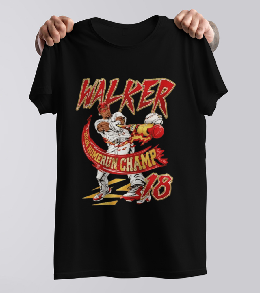 Walker 2026 Home Run Champ 18 MLB Baseball Player T-Shirt