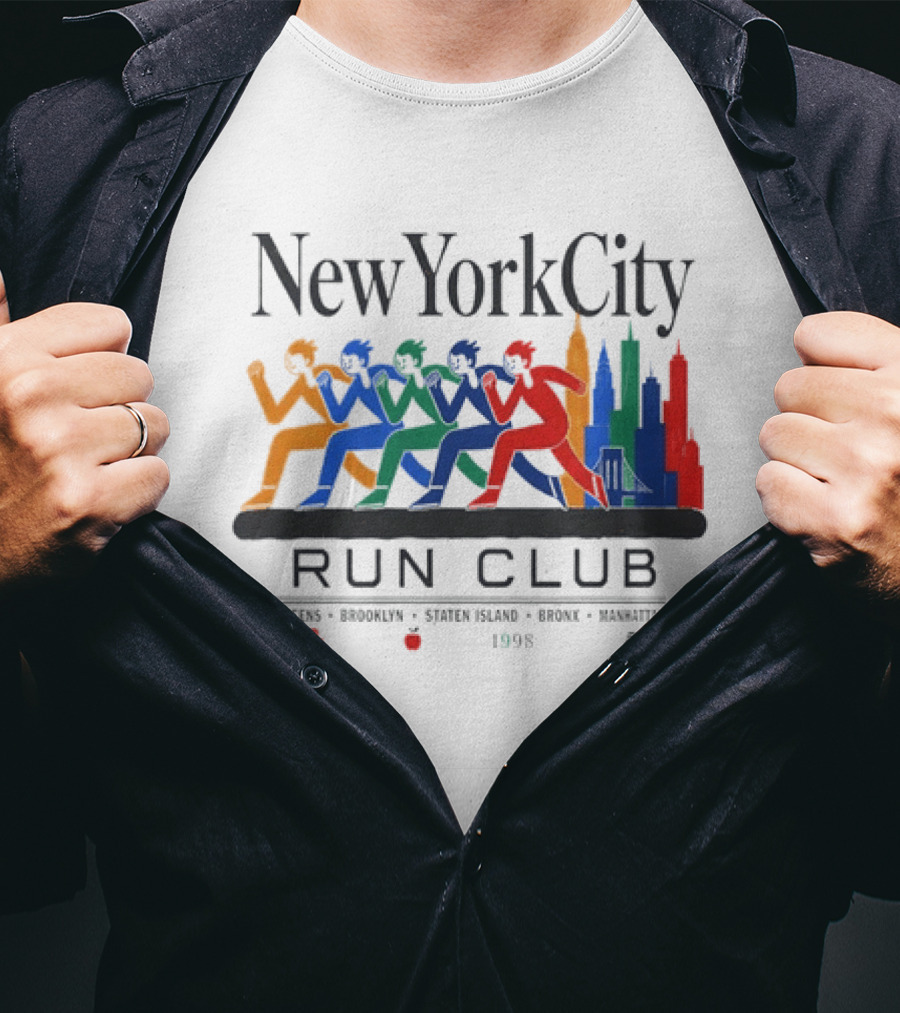 New York City Run Club 1998 Queens Brooklyn Staten Island Bronx Manhattan T-Shirt