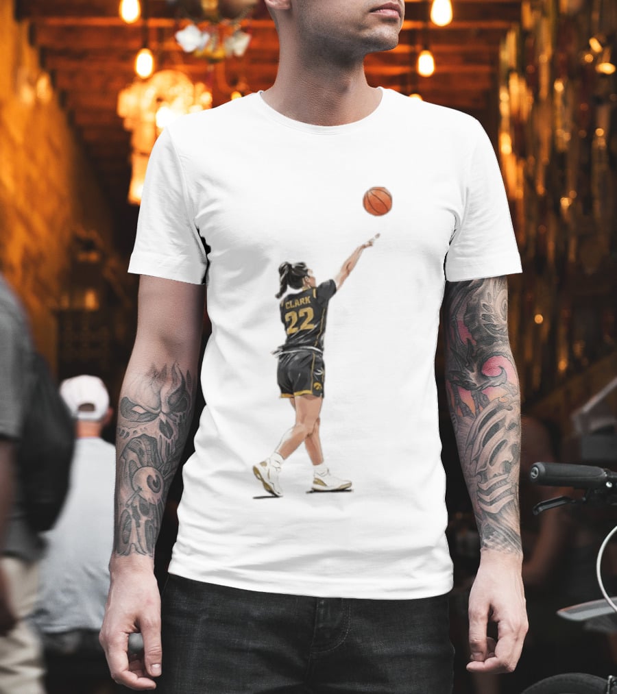 Caitlin Clark 22 Iowa Basketball WNBA Game Day Indiana Fever T-Shirt