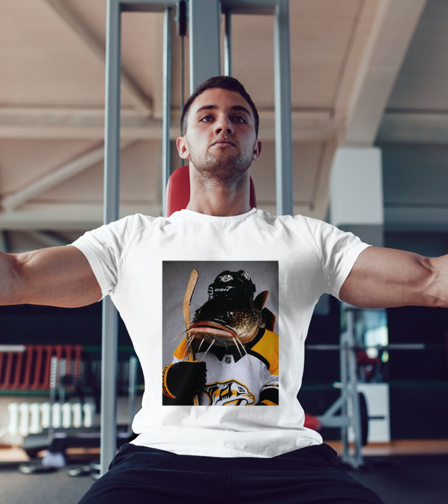 Nashville Predators Catfish Hockey Mascot Community Spirit T-Shirt