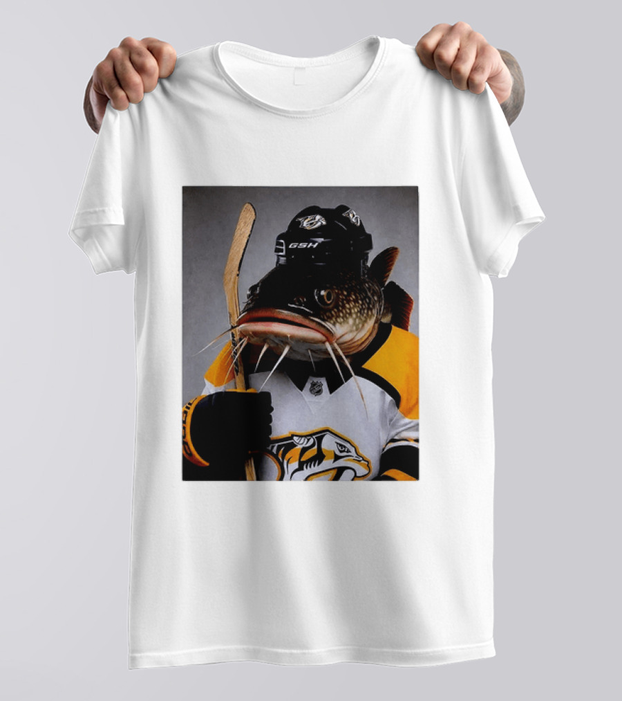 Nashville Predators Catfish Hockey Mascot Community Spirit T-Shirt