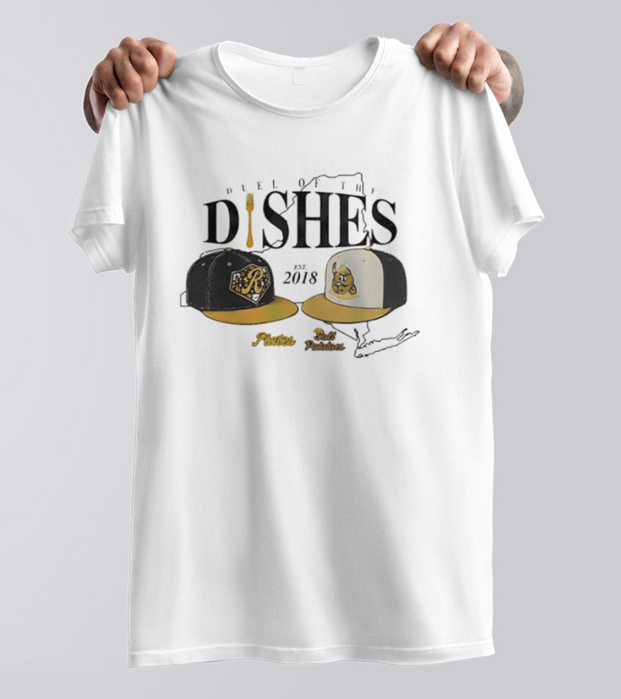 Rochester Plates Salt Potatoes Duel Of The Dishes Est 2018 New York State Caps T-Shirt