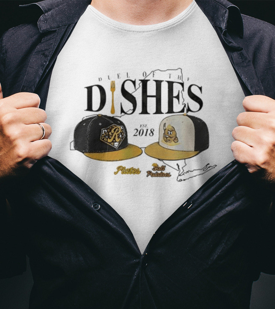 Rochester Plates Salt Potatoes Duel Of The Dishes Est 2018 New York State Caps T-Shirt