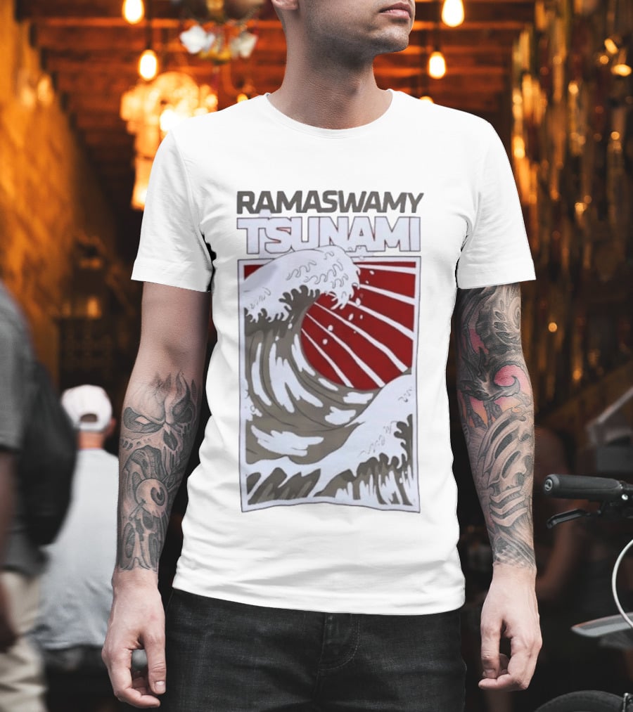 Ramaswamy Tsunami Japanese Wave T-Shirt