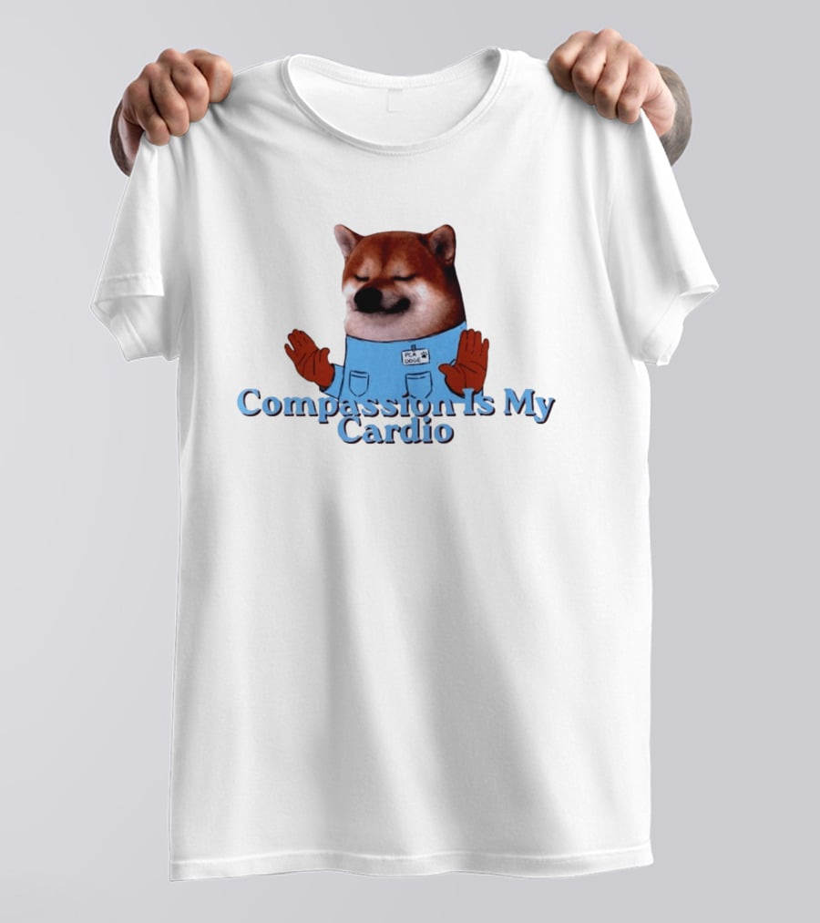 Shiba Inu Nurse PCA Doge Compassion Is My Cardio T-Shirt