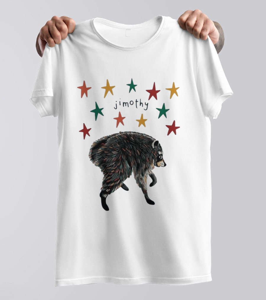 Jimothy Colorful Bear Stars Whimsical Animal T-Shirt