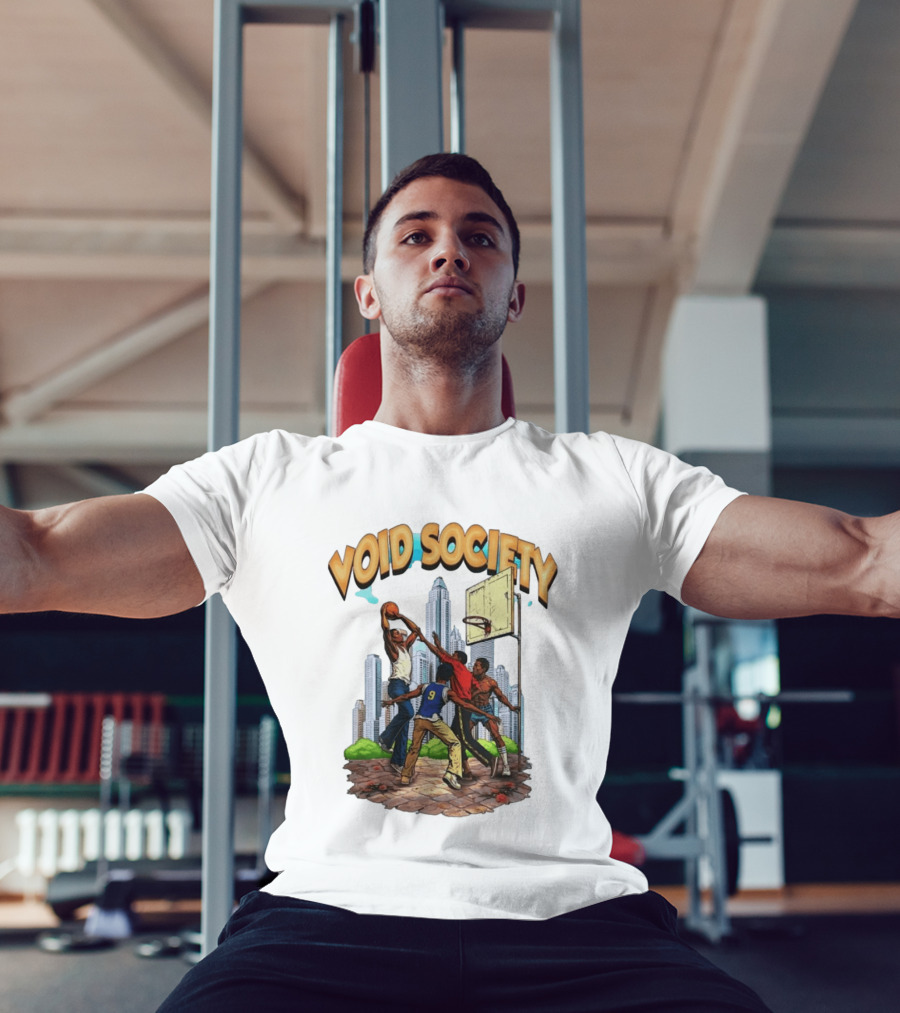 Void Society Urban Basketball Action Cityscape Players T-Shirt