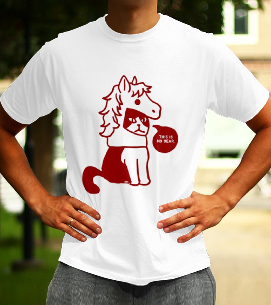 Year Of The Horse 2026 Chinese Lunar New Year Zodiac Cat T-Shirt