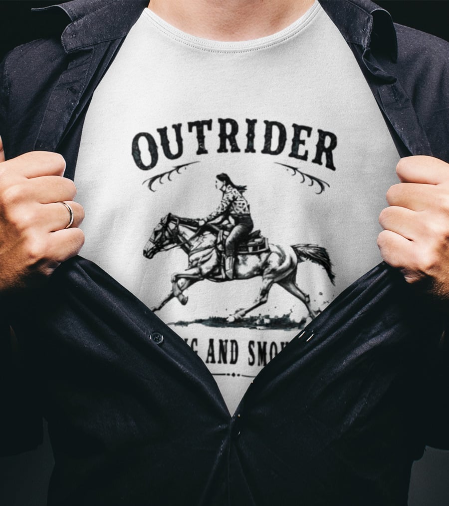 Outrider Swing And Smoke Em Cowgirl Horseback Riding Adventure T-Shirt