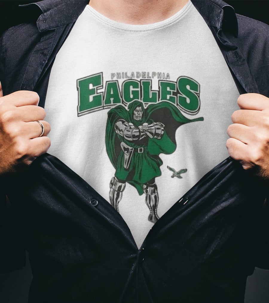 Philadelphia Eagles Doctor Doom 2026 Villain Collaboration T-Shirt