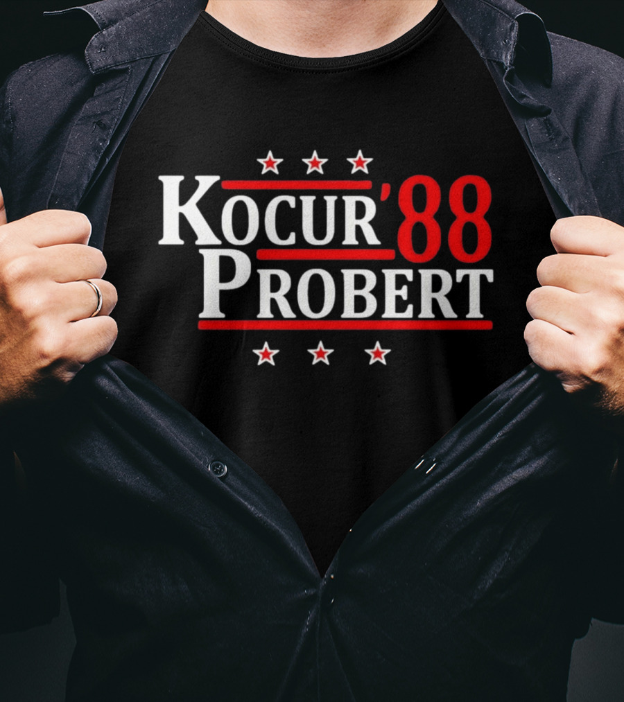 Detroit Kocur Probert Hockey Legends 88 With Stars T-Shirt