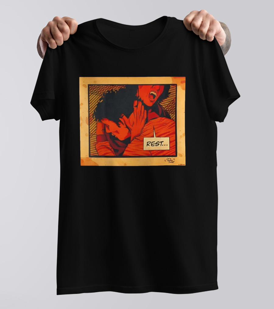 Dumb Dump Rest Vampire Biting Man T-Shirt