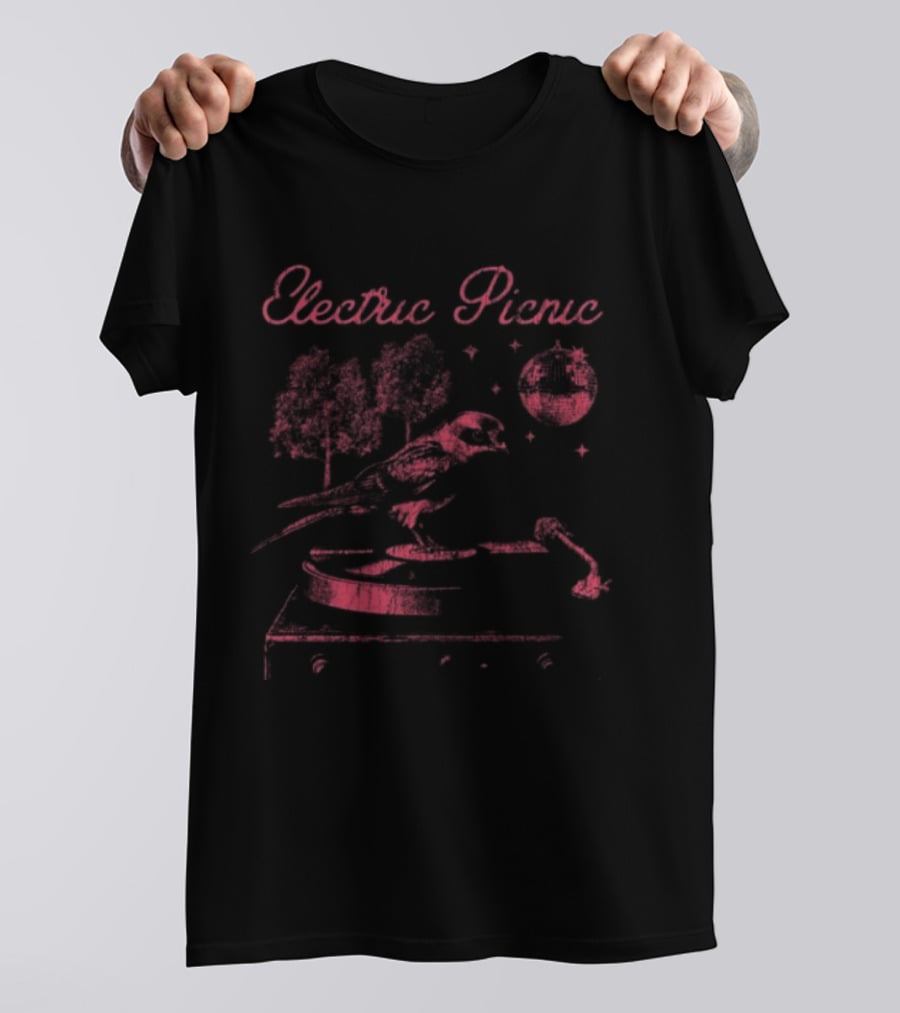 Electric Picnic Store Record Player 2025 Lineup Picnic Nature Scene T-Shirt