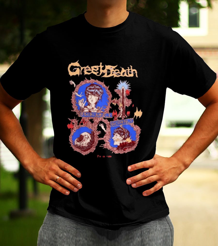 Greet Death Berserk Evil Greed Store Longsleeve Anime Manga Aesthetic T-Shirt