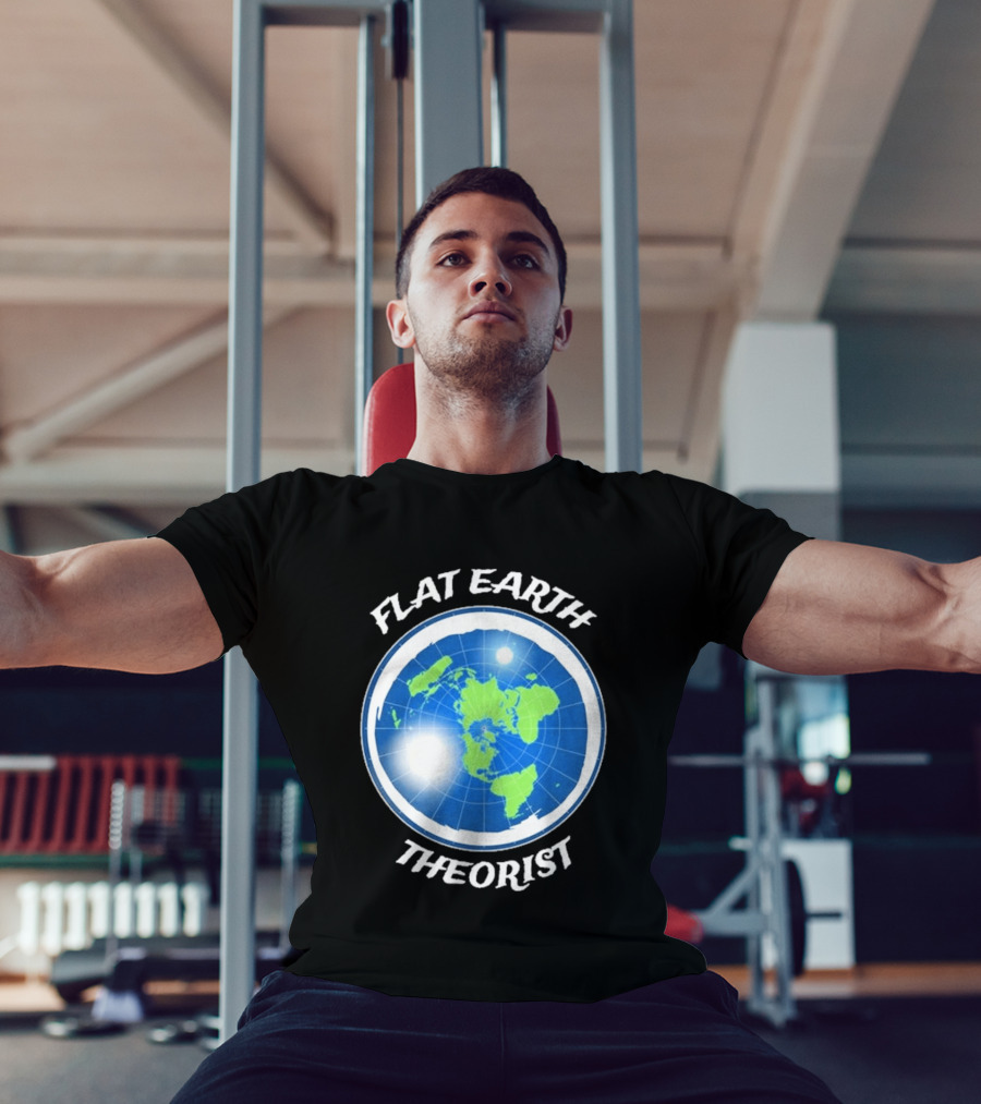 Flat Earth Theorist Ice Wall Map T-Shirt