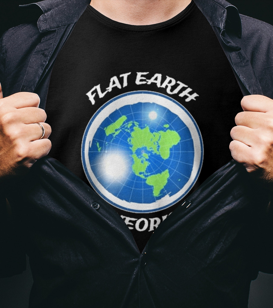 Flat Earth Theorist Ice Wall Map T-Shirt