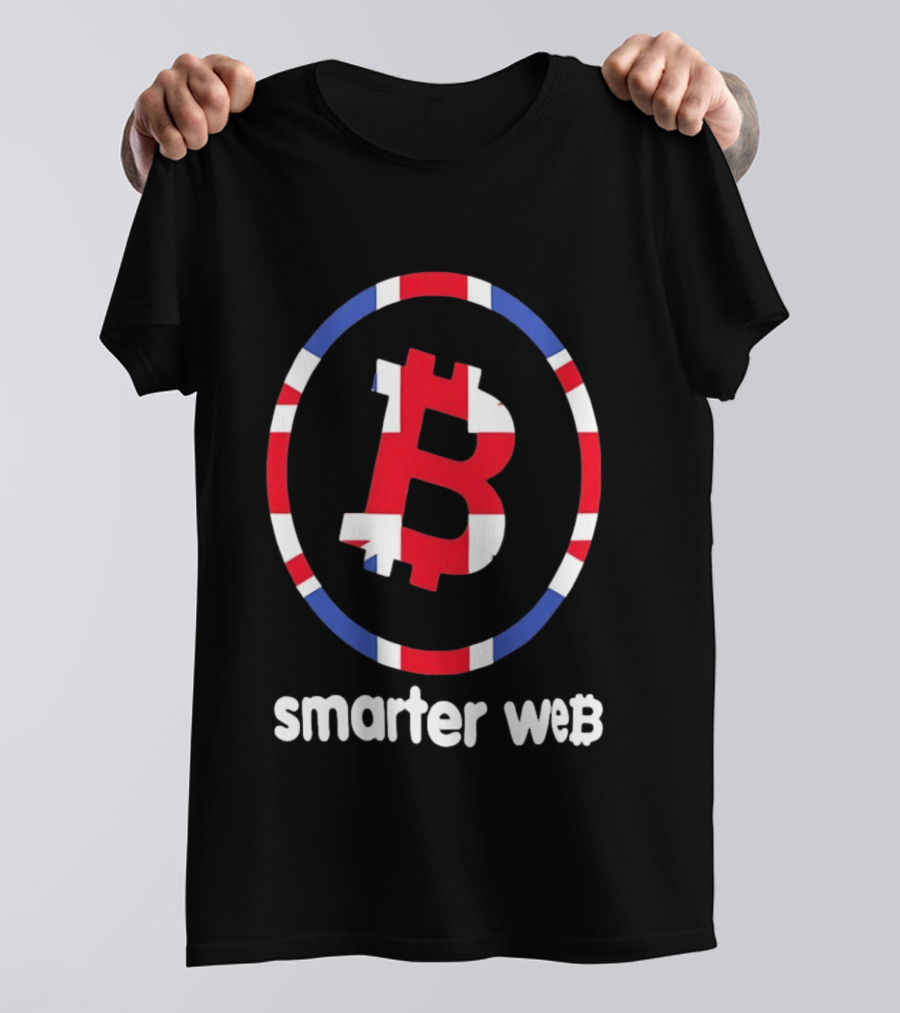 Smarter Web Bitcoin UK Flag Crypto Blockchain T-Shirt