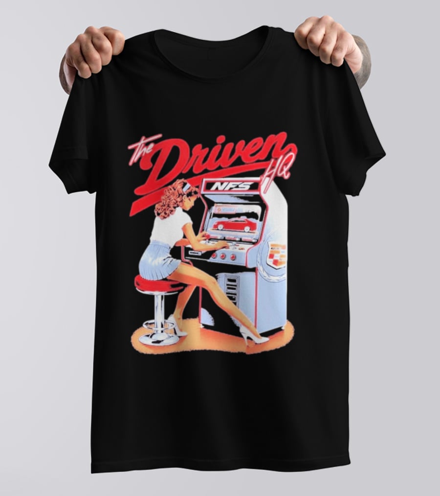 The Driven HQ NFS Arcade Gaming Girl Retro Pin Up T-Shirt