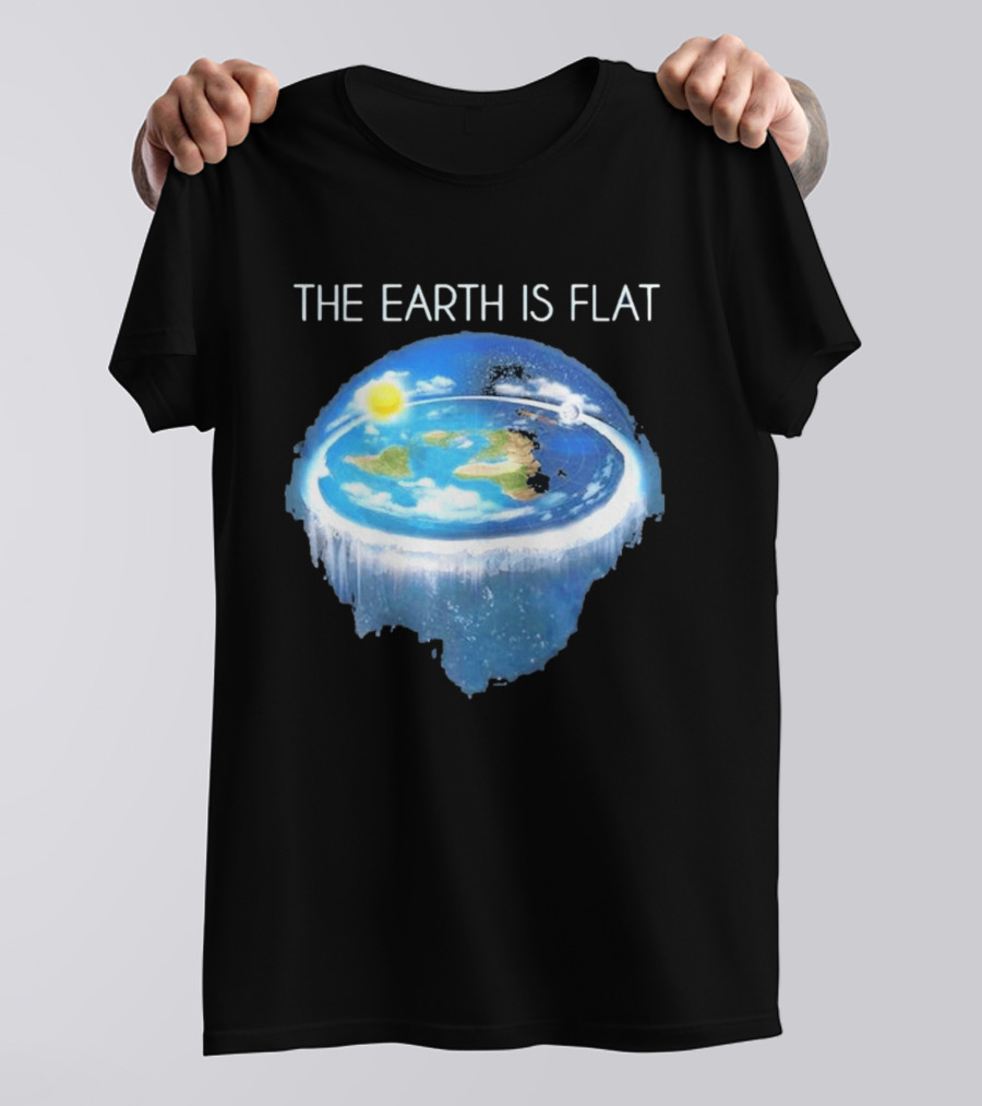 The Earth Is Flat Map Model Firmament Dome Sun Moon Sheol T-Shirt