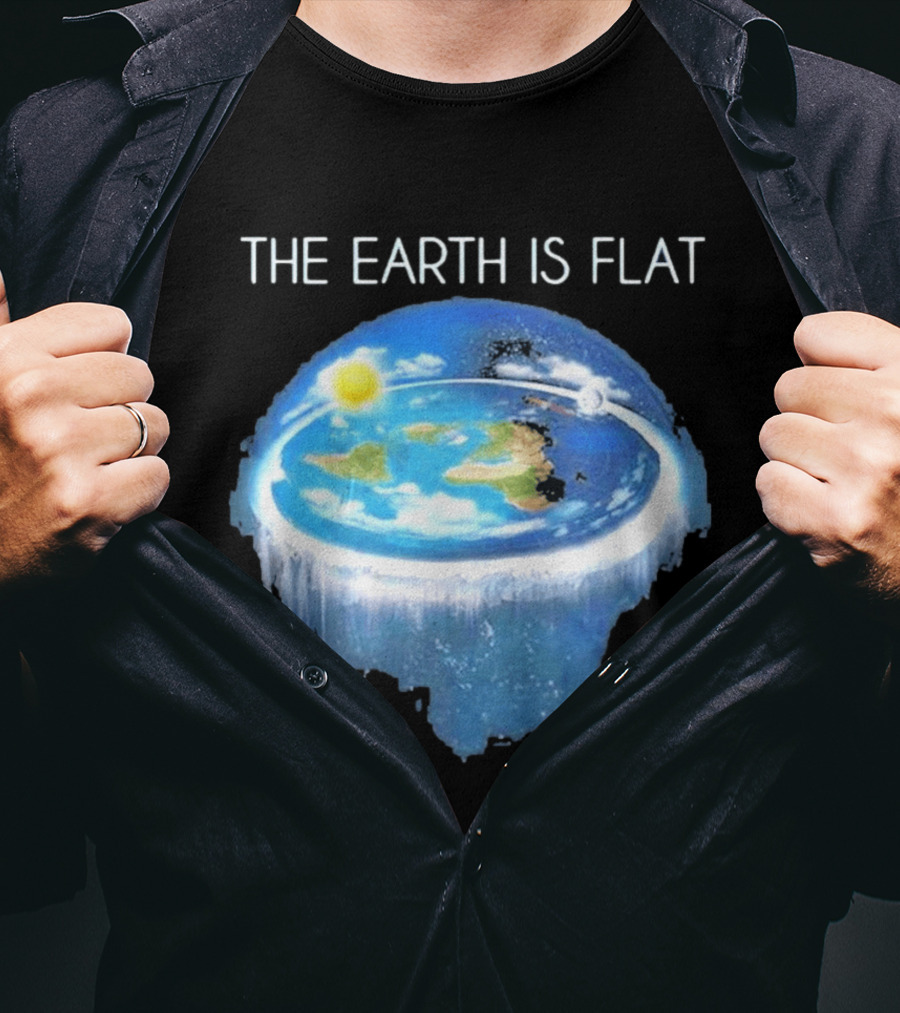 The Earth Is Flat Map Model Firmament Dome Sun Moon Sheol T-Shirt
