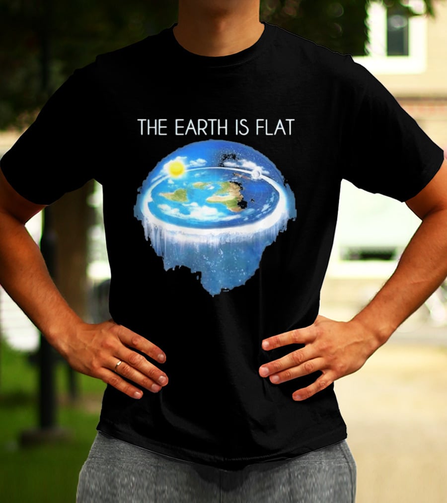 The Earth Is Flat Map Model Firmament Dome Sun Moon Sheol T-Shirt