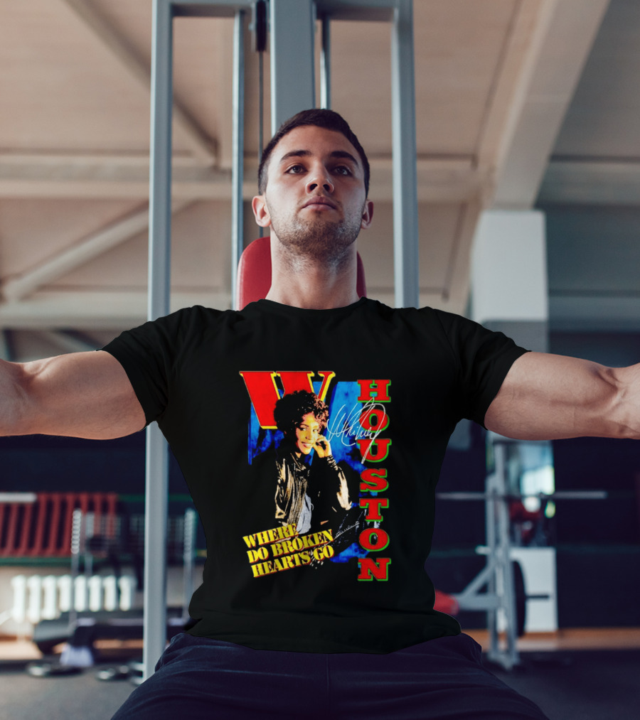Whitney Houston Where Do Broken Hearts Go Signature T-Shirt