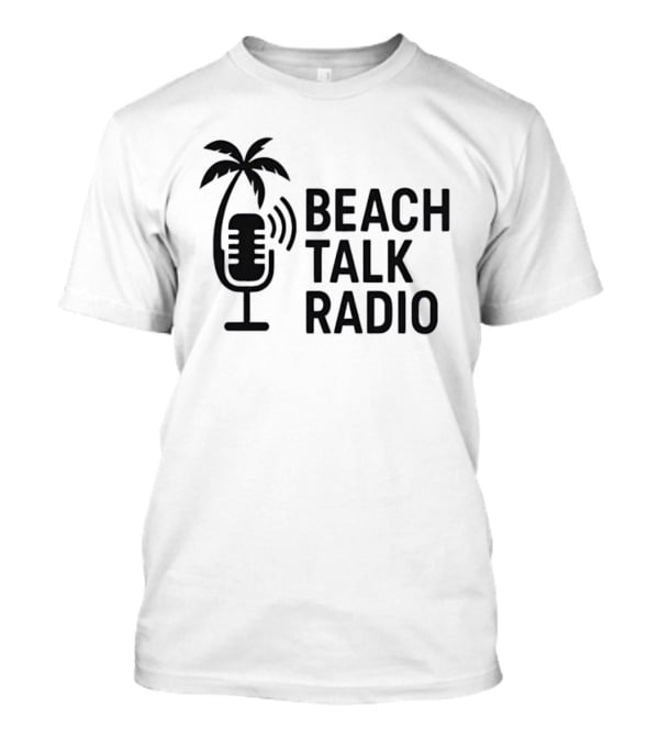 Beach Talk Radio Palm Tree Microphone T-Shirt