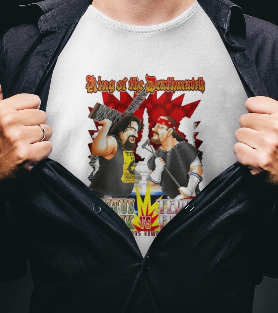 King Of The Deathmatch Cactus Jack Vs Terry Funk August 20 1995 Kawasaki Stadium T-Shirt
