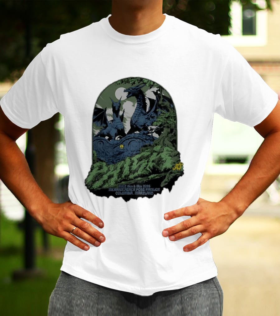 Dragons July 18th 19th 2026 Merriweather Post Pavilion Columbia Maryland T-Shirt