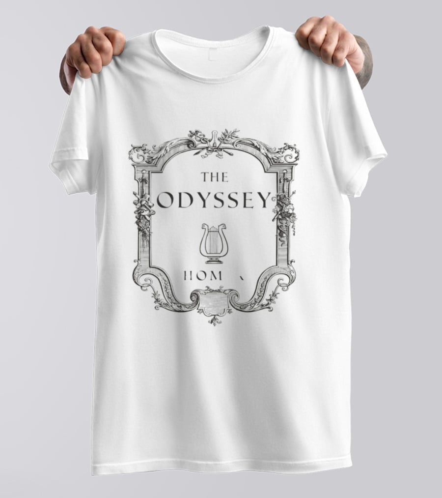 The Odyssey Homer Greek Mythology Lyre Framed Iconic Literature T-Shirt