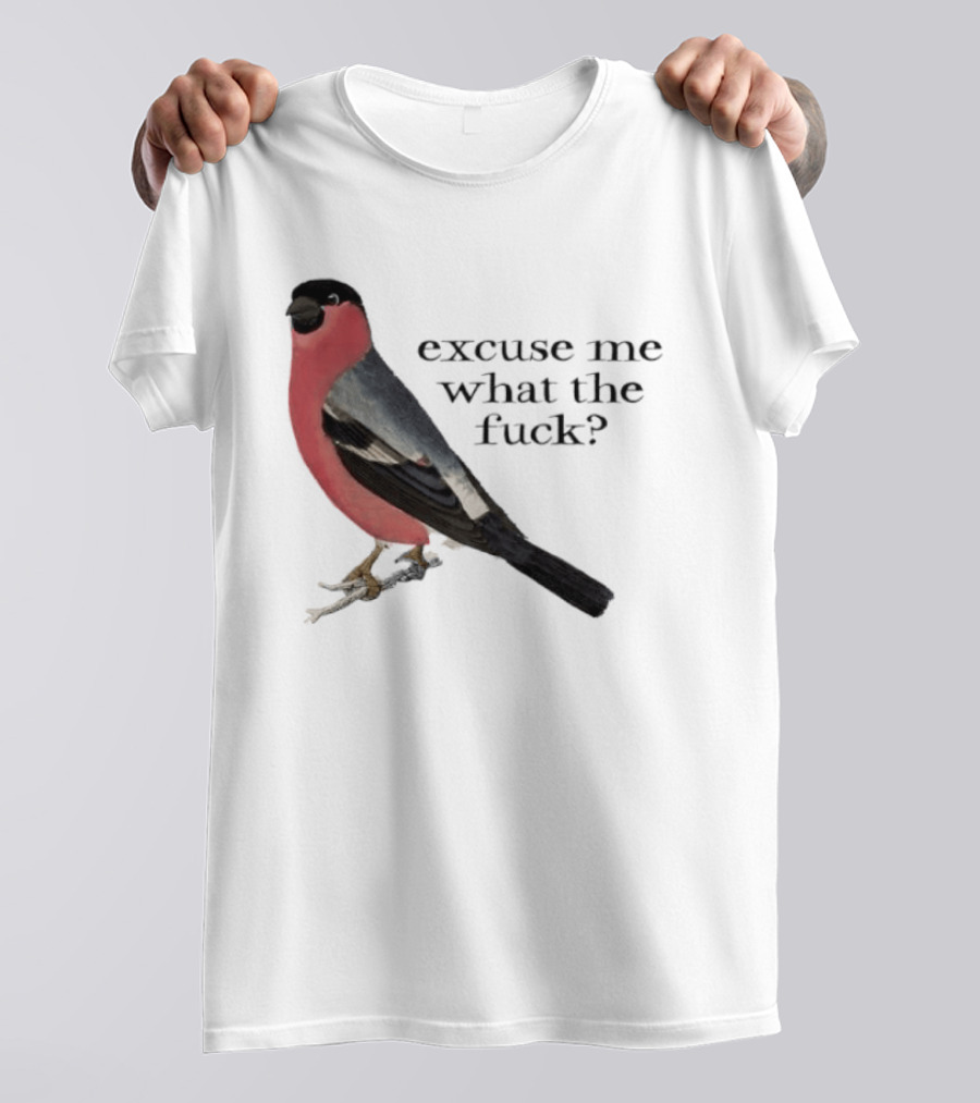 Eurasian Bullfinch Bird Excuse Me What The Fuck T-Shirt