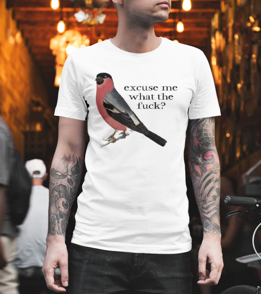 Eurasian Bullfinch Bird Excuse Me What The Fuck T-Shirt
