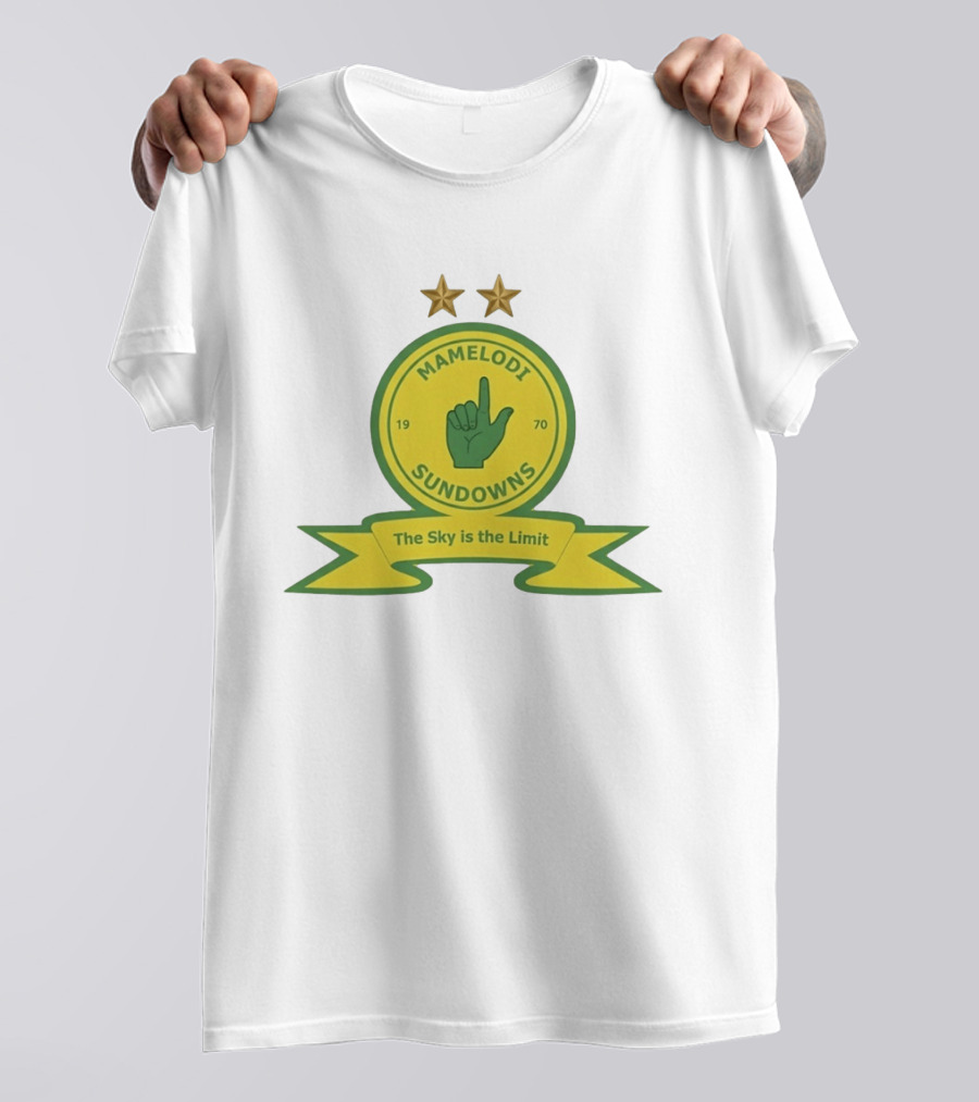 Mamelodi Sundowns 1970 The Sky Is The Limit Logo Two Stars T-Shirt