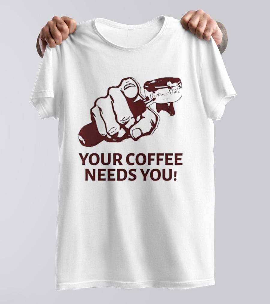 Uncle Sam Your Coffee Needs You Pointing T-Shirt