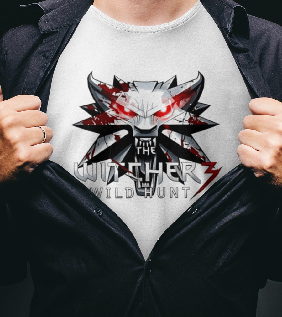 Geralt Of Rivia The Witcher 3 Wild Hunt Blood Wolf Iconic Mask T-Shirt
