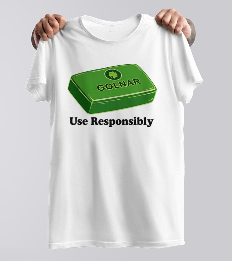 Golnar Green Bar Use Responsibly Shamrock T-Shirt