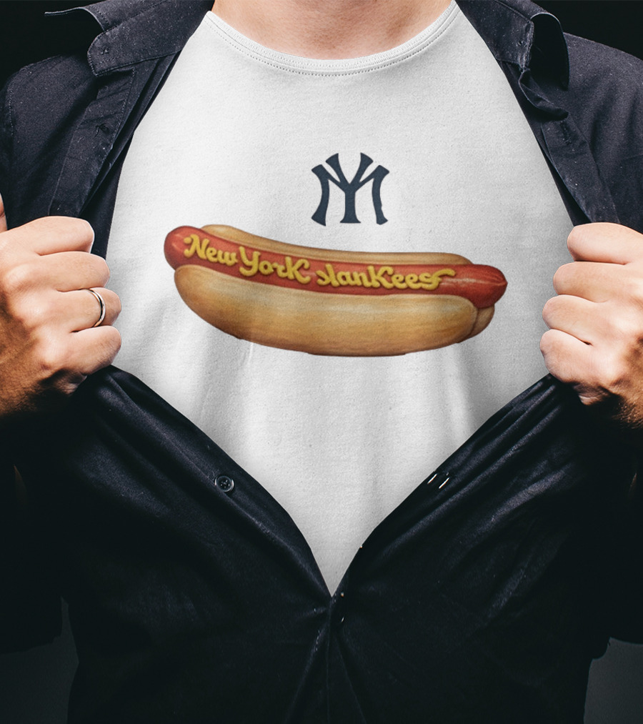 New York SlanKees Hot Dog Baseball Parody NY T-Shirt