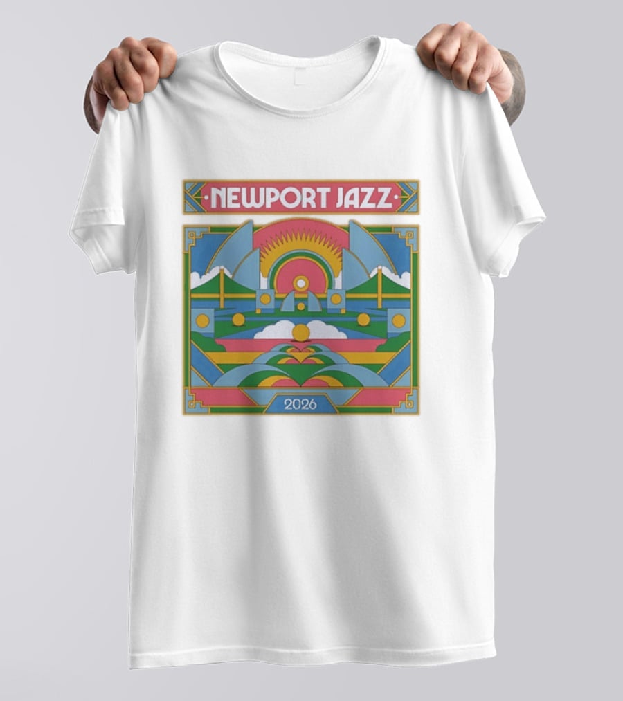 Newport Jazz Festival 2026 Retro Art Deco T-Shirt