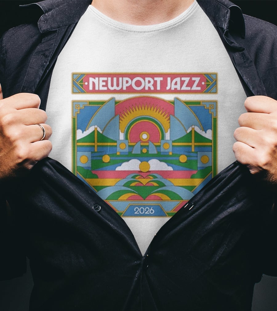 Newport Jazz Festival 2026 Retro Art Deco T-Shirt