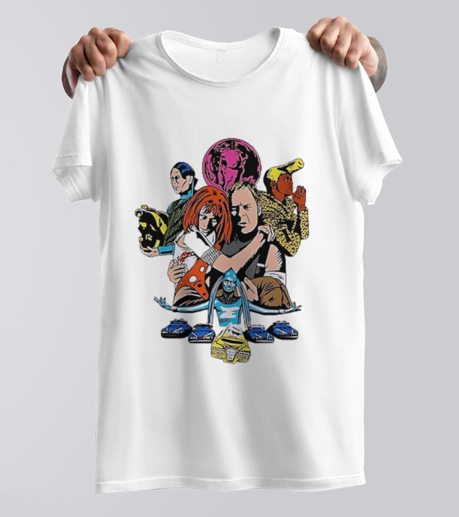 The Fifth Element Movie Characters Leeloo Korben Zorg Diva Plavalaguna Ruby Rhod Sci Fi Adventure T-Shirt