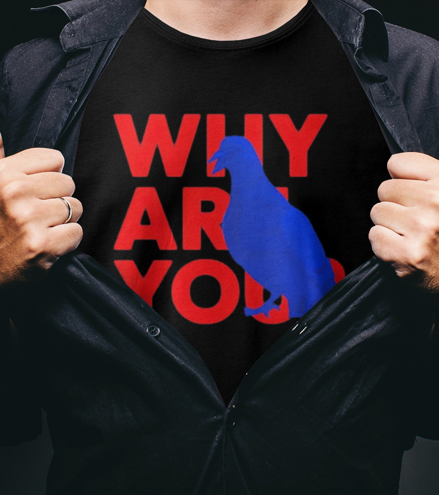 Blue Pigeon Why Are You Red T-Shirt