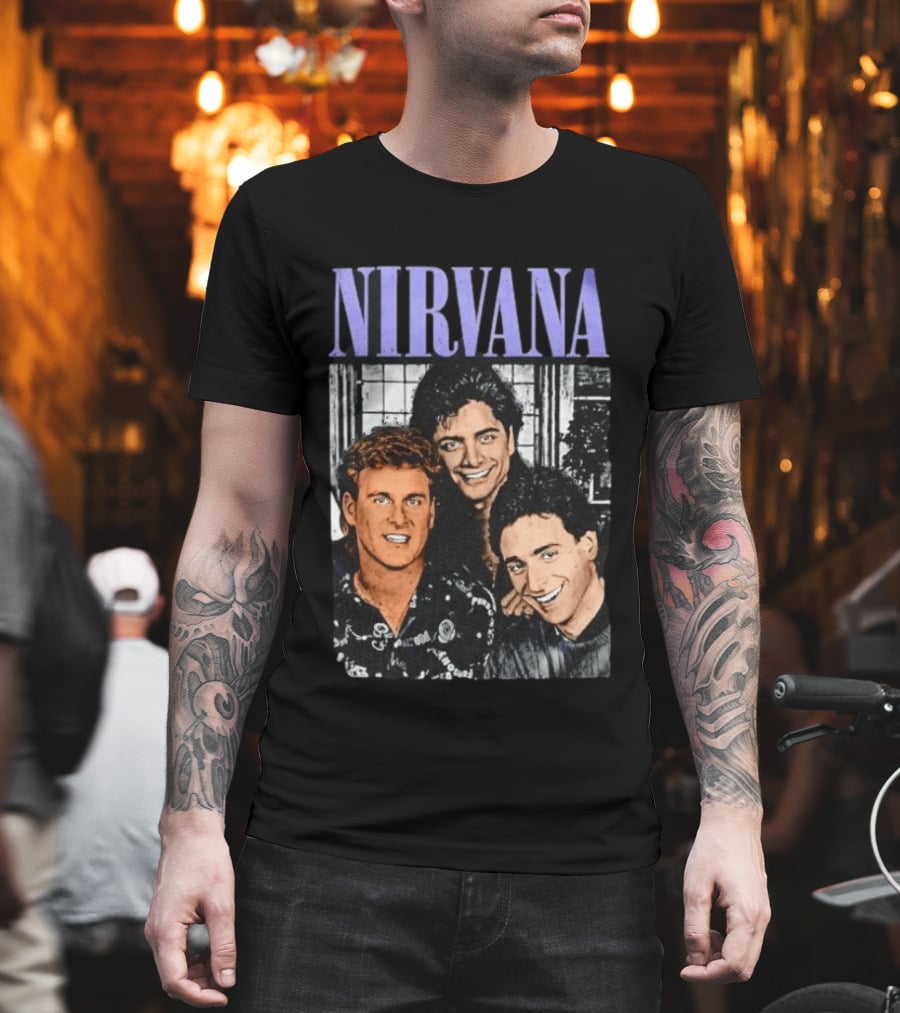 Full House Dave Coulier John Stamos Bob Saget Nirvana Band Members Music T-Shirt
