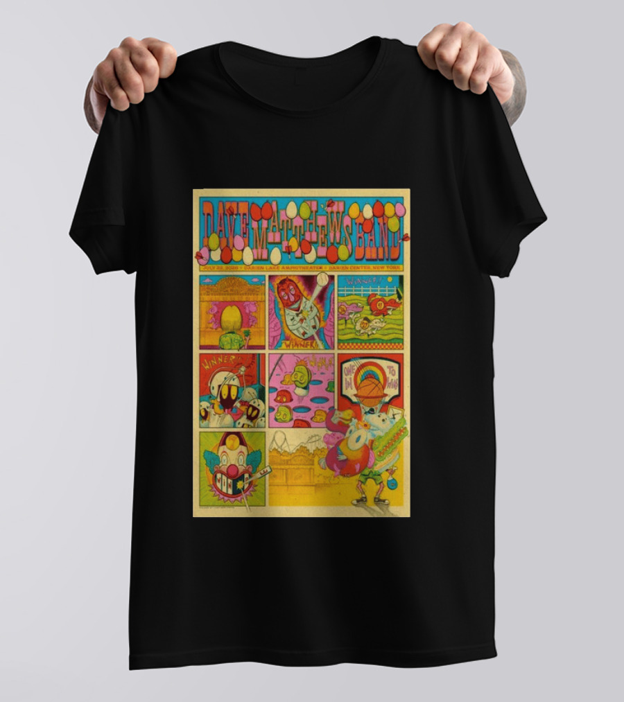 Dave Matthews Band Darien Lake Amphitheater July 22 2026 Comic T-Shirt