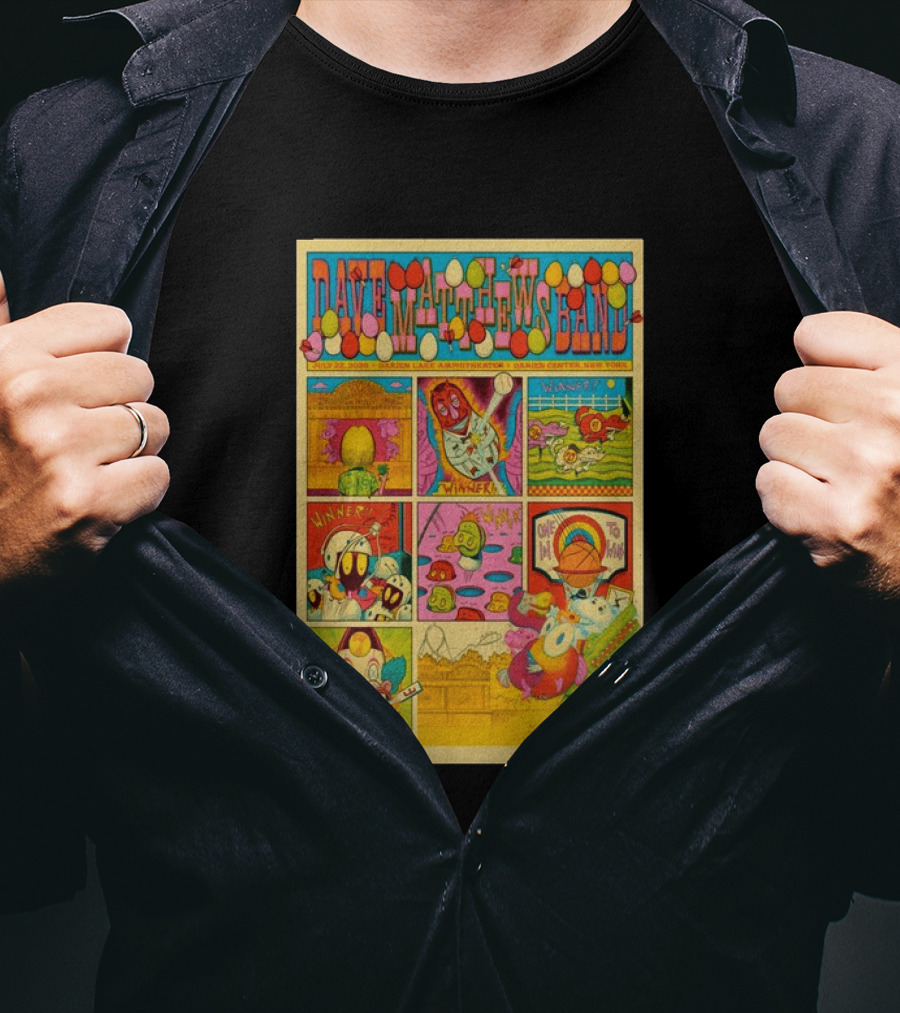 Dave Matthews Band Darien Lake Amphitheater July 22 2026 Comic T-Shirt