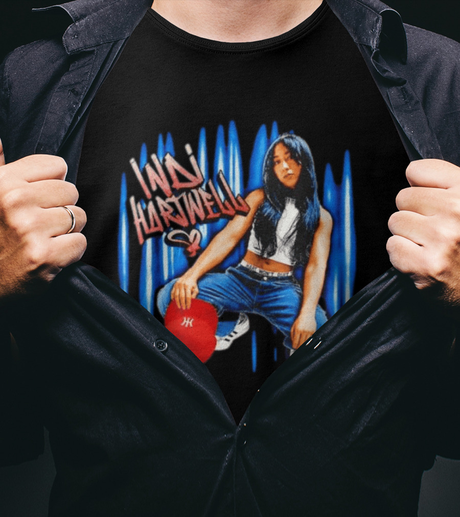 Indi Hartwell WWE NXT Graffiti Style Red Cap Blue Jeans T-Shirt